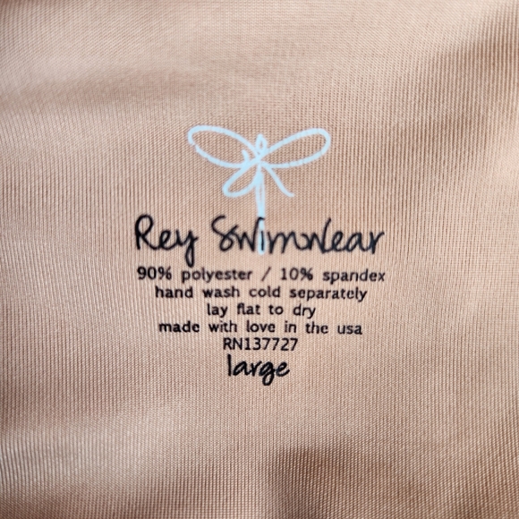 Rey Swimwear Elizabeth In Gingham Tankini Top Blue White Checkered Large - Picture 13 of 14